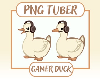 Gamer Duck PNGtuber | Cute Vtuber Model | Chibi | Duck | Twitch | Youtube | Stream PNG Tuber Ready To Use