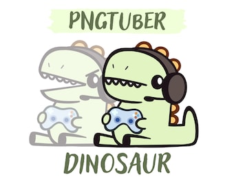 Dinosaur PNGtuber | pngtuber | Cute Vtuber Model | Chibi | Dinosaur | Twitch | Youtube | Stream PNG Tuber Ready To Use
