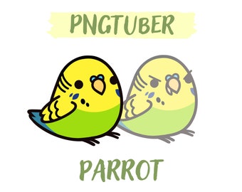 Papagei PNGtuber | Niedliches Vtuber Modell | Chibi | Papagei | Zucken | Youtube | Download PNG PNG Datei