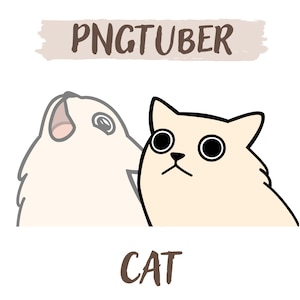 Cat Meme PNGtuber | Cute Vtuber Model | Chibi | Cat | Twitch | Kitty | Youtube | Stream PNG Tuber Ready To Use