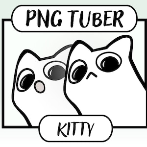 Cat PNGtuber | Cute Vtuber Model | Chibi | Kitty | Twitch | Youtube | Stream PNG Tuber Ready To Use
