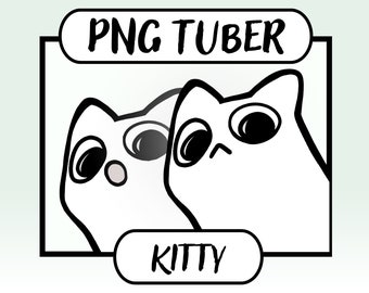 Cat PNGtuber | Cute Vtuber Model | Chibi | Kitty | Twitch | Youtube | Stream PNG Tuber Ready To Use