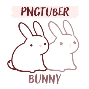 Wit konijn, png-knol | Leuk Vtuber-model | Chibi | Konijntje | Konijn | Twitch | Youtube | Stream png-knol klaar voor gebruik