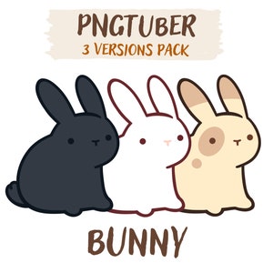 PNG-knolpakket konijn | Leuk Vtuber-model | Chibi | Konijntje | Konijn | Twitch | Youtube | Stream png-knol klaar voor gebruik