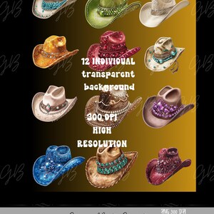 12 pierres de naissance clipart ensemble Cowgirl chapeau Clipart mois de naissance chapeau mois de naissance PNG Clipart - Western Style Digital Graphics, clipart mois de naissance