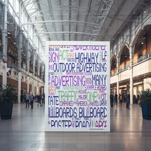 Marketing Billboard Bus Station Advertisement Sign Billboard Mockup , Smart Object Mockup billboard advertising mock up, Outdoor Sign, FM223