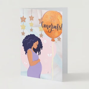 Congrats Expecting Mom Card For Mixed Women image 3