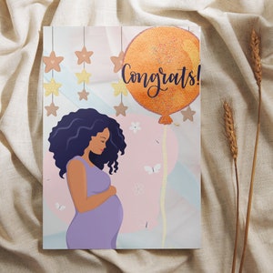 Congrats Expecting Mom Card For Mixed Women image 1