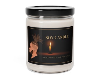 Scented Soy Candle For Black Men, 9oz