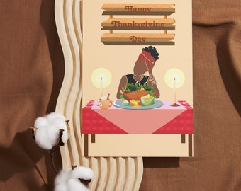 Happy Thanksgiving Day Card For African American Women