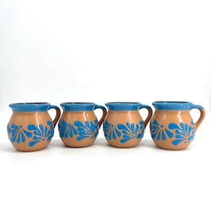 Mexican Jarrito Set of (4) in Cobalt Blue