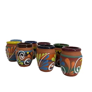 Set of 4 Assorted Cantarito Shot Cups