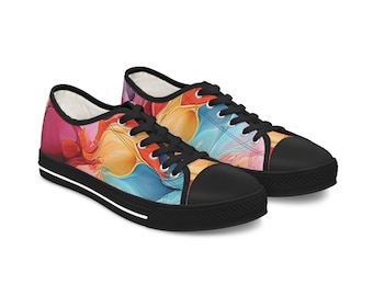Colour Rivers Sneakers - Enchanted Streams - Women's Low Top Sneakers - Reflect Positivity through Energizing Wear