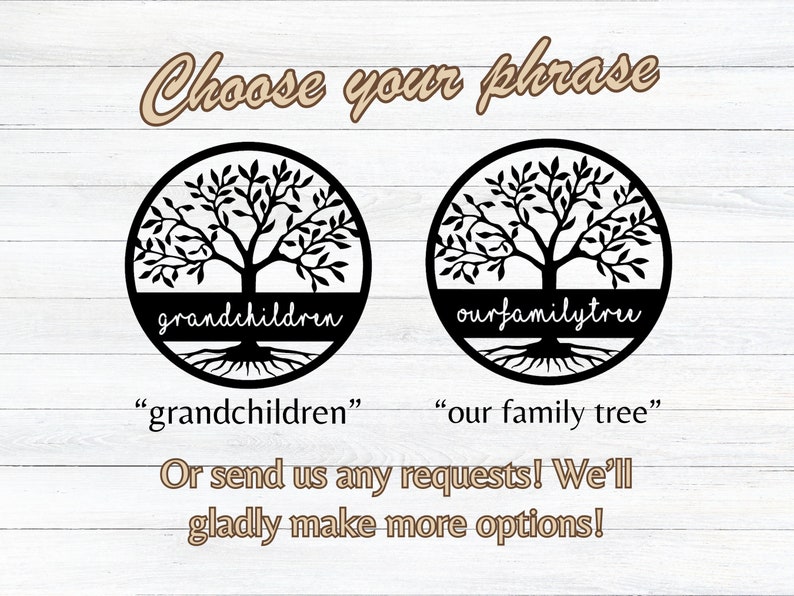 Personalized Family Tree, Family Tree Decor, Laser Cut Wood Family Tree