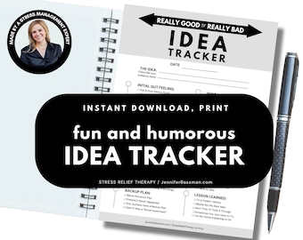 Rastreador de ideas realmente buenas o realmente malas: alivio del estrés y planificación con humor y sarcasmo