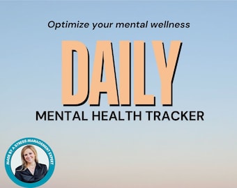 Rastreador de salud mental para mujeres: controle todas las variables para el bienestar mental, el alivio del estrés, el alivio de la ansiedad, el manejo del estrés y el empoderamiento