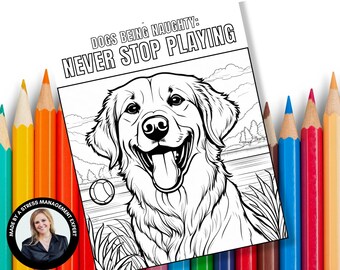 Páginas para colorear de Focus: Los perros son traviesos para aliviar el estrés y la ansiedad, mejorar la concentración y dormir mejor