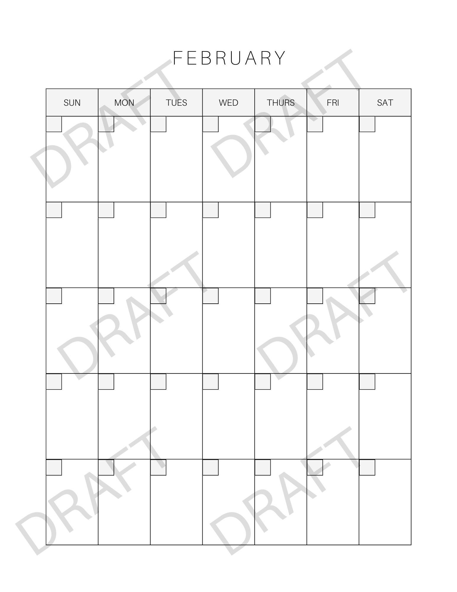 Printable blank 12 month calendar etsy