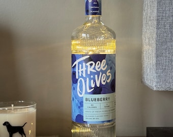 Three Olives Vodka Bottle Light