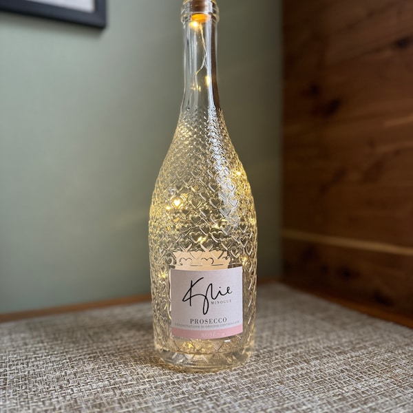 Kylie Minogue Heart Prosecco Bottle Light