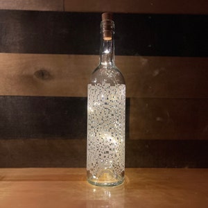 Patterned Wine Bottle Light image 2