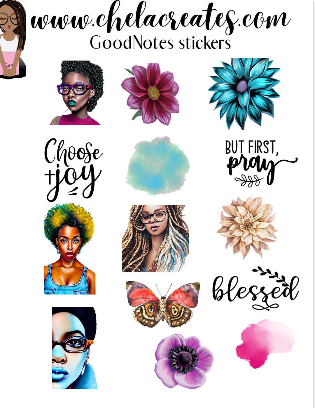 Choose Joy Goodnotes Sticker Sheet - Etsy
