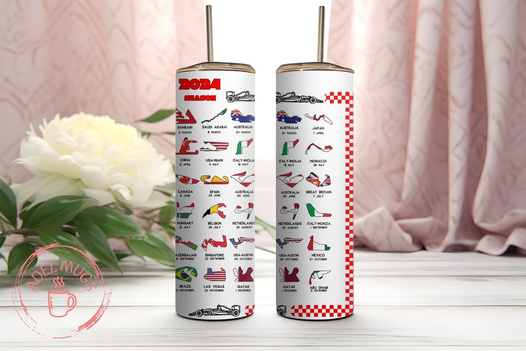 Formula 1 2024 Race Tracks With Country Flags Race Schedule High