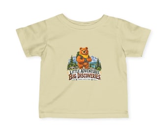 Bear Explorer Illustration Tee | Little Adventures Big Discoveries, Kids camping shirt