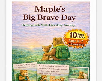 Maple’s Big Brave Day |Einschulungsbuch für Kinder |Angst-Mut-Geschichte |Vorschule & Kindergarten Vorlesebuch |Waldtier Geschichte