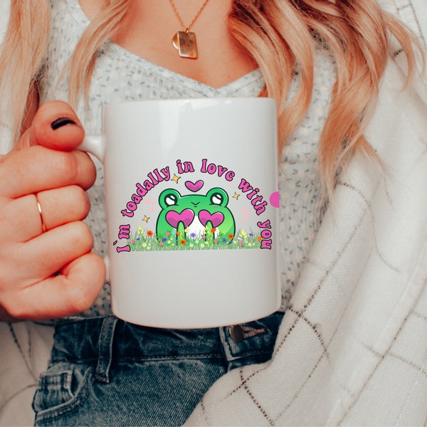 Valentines Day Mug - Taod(ally in love) | Frosch Tasse zum Valentinstag - ein super Geschenk | Cute toad valentines mug