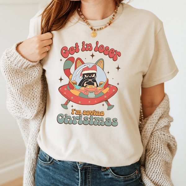 Christmas T-Shirt | Funny Christmas Shirt | Cat christmas shirt | Christmas Gift | Catlover shirt | Funny cat shirt | Retro Clothing