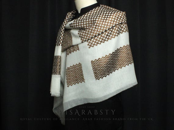 【OUAT】Vintage German Scarf Authentic Rare (double Sided) Kuffiyeh, Real Genuine Arafat