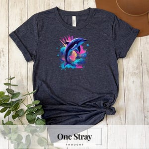 90s Retro Dolphin Tee | Vibrant Ocean Shirt, Vintage Graphic Apparel