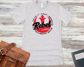 Rebel Legacy 1977: A Rebellion Born,Sci-fi tee, Space shirt, Futuristic, Geeky wear, Retro sci-fi,