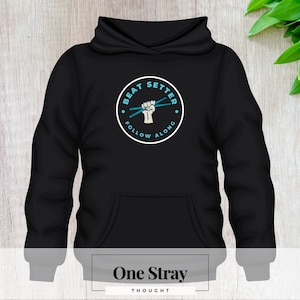 Drummer Hoodie: French Terry Graphic Sweatshirt, Gift for Musicians