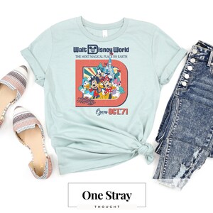 Vintage 1971 Camiseta de apertura Magic Kingdom / Personajes clásicos y Disney Magic, Disney Family 2024, Disney Trip Tee