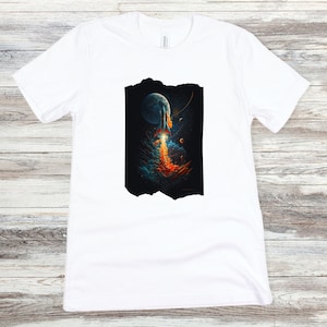 Starship Ascendance Tee: Celestial Graphic Unisex T-Shirt