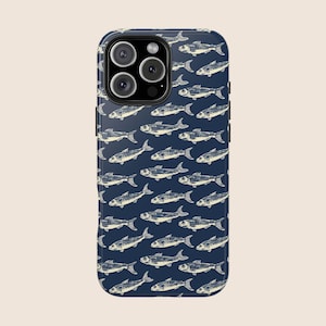 Sardine Phone Case Fisherman Aesthetic Coquette IPhone 16 Case Protective Sardine Tinned Fish Phone Cases Coastal Preppy Dolce Vita Summer