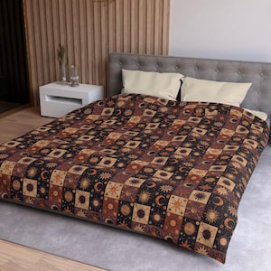 Whimsigoth Duvet Cover Celestial Queen King Twin Twin XL Dark Boho Duvet Cover Goth Bedding Cute Aesthetic College Apartment Dopamine Decor