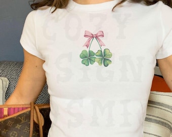 Maglietta per neonati Coquette St Patricks Day Crop Top Maglietta per il giorno di San Patrizio Maglietta per il giorno di San Patrizio Donna Maglietta per neonati Y2k carina Vestiti per ragazze del centro Regali per ragazze adolescenti della generazione Z