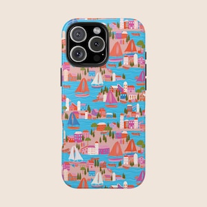 Sardine Phone Case Fisherman Aesthetic Italian Summer IPhone 16 Pro Case Protective Mediterranean Phone Cases Coastal Preppy La Dolce Vita
