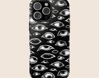 Goth Handyhülle Gothic IPhone 17 16 15 Anime Handyhülle Aesthetic Black Eyes Samsung S24 S23 Ultra Trending Case Witch Whimsigoth Grunge