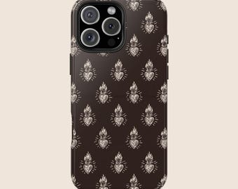 Sacred Heart Phone Case Whimsigoth IPhone 16 15 14 Cottage Witch Aesthetic Samsung S24 S23 S22 Ultra Trending Alt Goth Castlecore Tattoo art