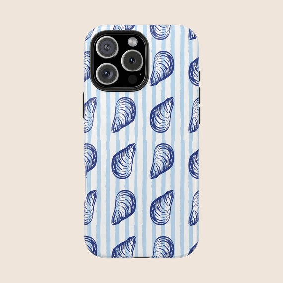 Oyster Phone Case Fisherman Aesthetic Ocean Inspired Style IPhone 16 Pro  Case Protective Sardine Cell Phone Case Top Summer Coastal Preppy