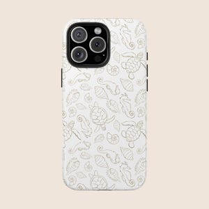 Neutral Summer Phone Case Fisherman Aesthetic Ocean IPhone 16 Case Protective Sardine Tinned Fish Phone Cases Preppy Mermaidcore Seashell