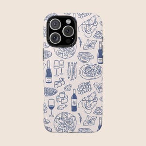 Sardine Phone Case Fisherman Aesthetic Italian Summer IPhone 16 Case Protective Sardine Tinned Fish Phone Cases Coastal Preppy Dolce Vita
