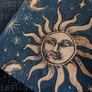Borsa Whimsigoth anni '90, borsa tote intrecciata celeste, abbigliamento Whimsigothic, borsa tote grunge, borsa gotica, borsa da strega, abbigliamento gotico, articoli di tendenza immagine 3