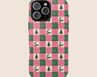 Christmas Phone Case IPhone 17 16 15 14 Max Pro Holiday Plaid Tough Case Samsung S25 S24 S23  Galaxy Ultra Plus Prepp Trending Accessories