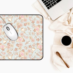 Cute Desk Mat Aesthetic Office Decor Pink Pastel Medical Nurse Print Cozy Co Worker Doctor Office Gift Present for Hospital Admin Staff