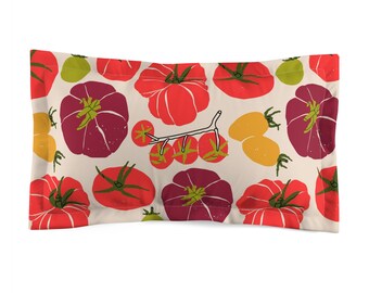 Tomato Girl Pillow Sham Standard King Size Boho Pillow Covers